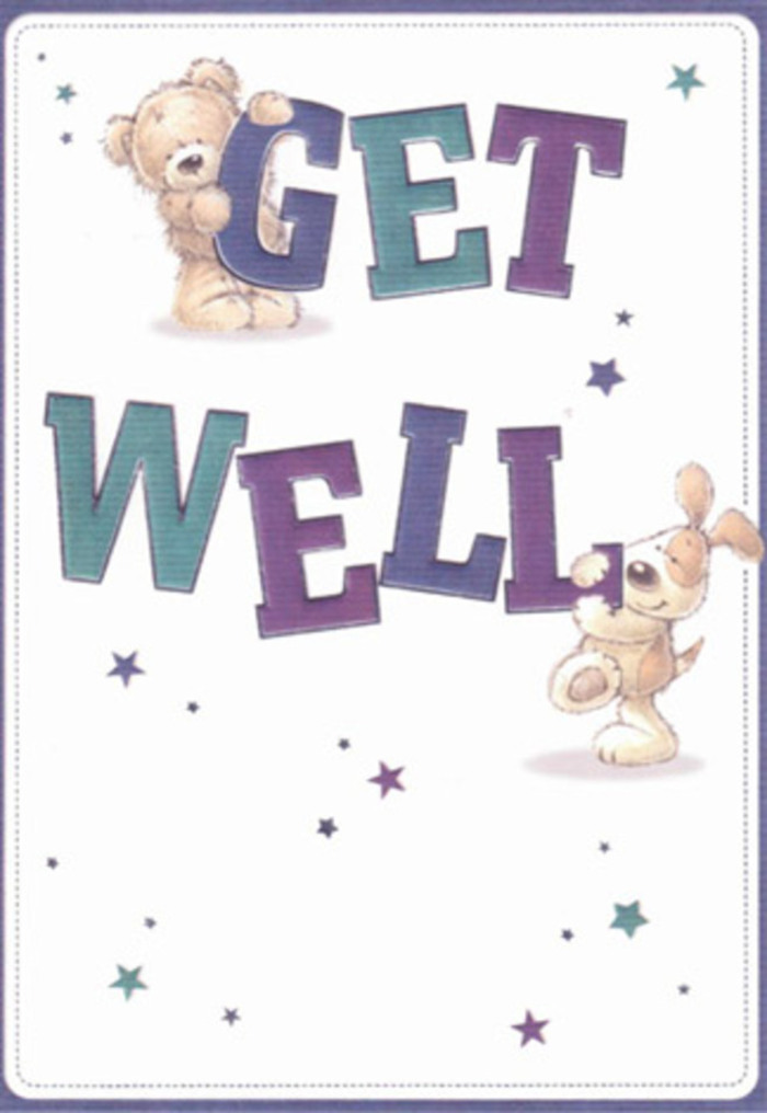 Like a heartfelt message from a neighbour on a quiet Leyton morning, this get well card shines with gentle encouragement and warmth. The illustrated bear and puppy-each crafted in pleasingly rounded strokes and shaded with a tender touch-anchor the scene, their affectionate presence drawing the viewer into a whorl of playfully scattered stars. The typography is bold and expressive, layered in purples and sea greens that add an optimistic vigor to the overall design. The bear's downy fur and the puppy's velvety ears are almost tangible, their textures as inviting as the blooms arranged by a Leyton florist for a loved one in recovery. Airy and bright, the scene floats on a crisp backdrop, as shimmering stars-reminiscent of Leyton's vibrant park life-brim with good wishes and encouragement. Paired with a carefully chosen bouquet, this card embodies the positivity and heartfelt care that carry loved ones through any recovery-a true visual comfort for the Leyton community.